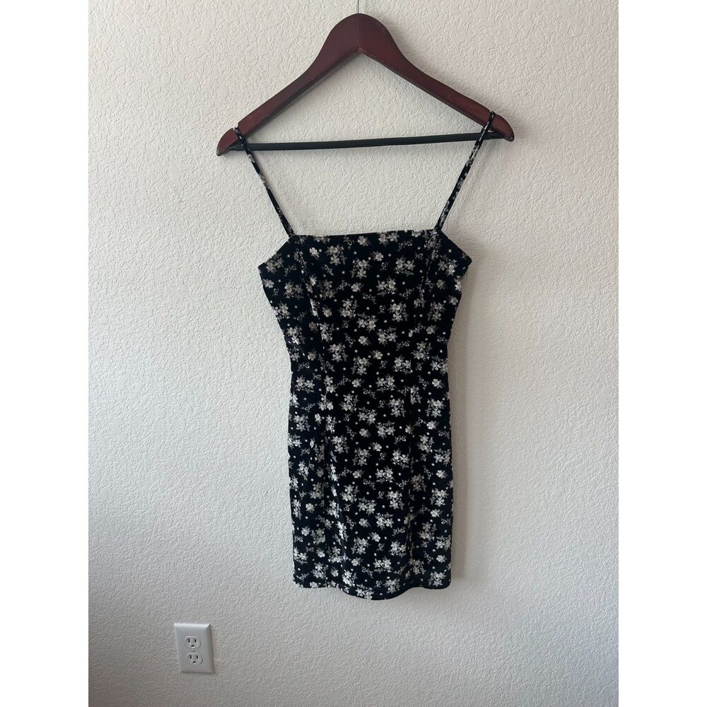 Reformation Delfine Cindy Velvet Floral Mini Dress